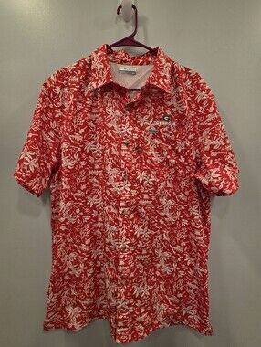 Columbia PFG Super Slack Tide Shirt Mens Button Down Georgia Bulldogs Logo